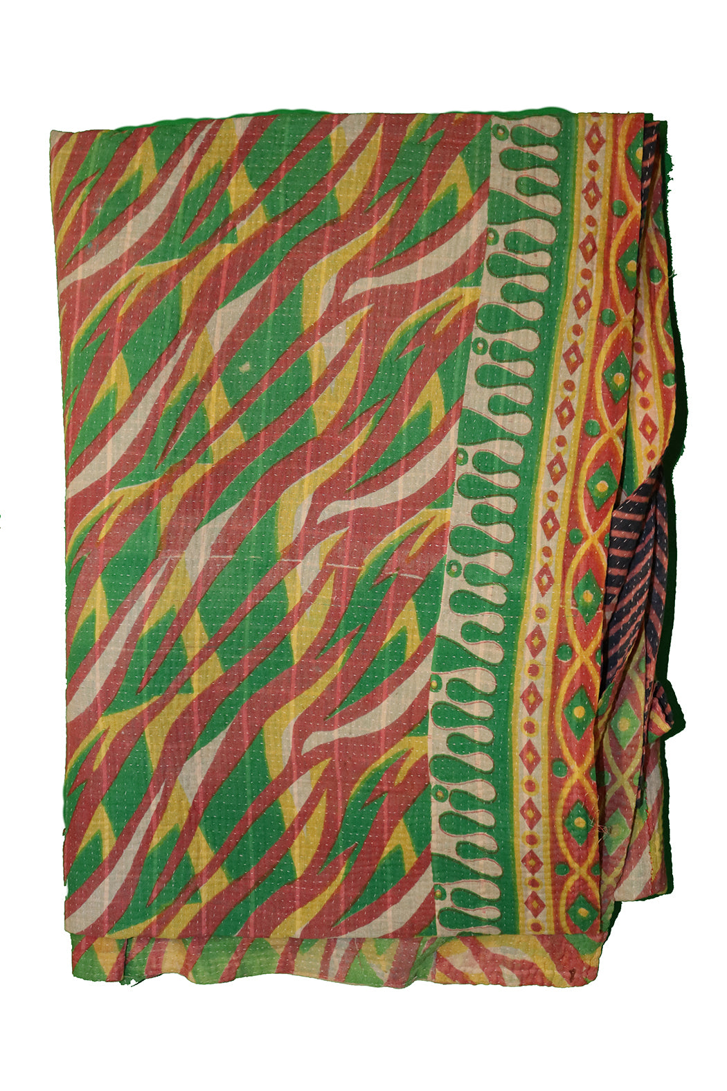 Kantha vintage tæppe ca 140x210 cm, bomuld