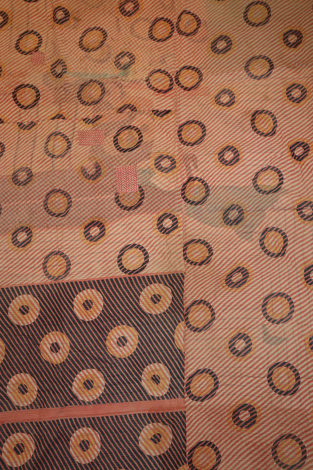 Kantha vintage tæppe ca 140x210 cm, bomuld