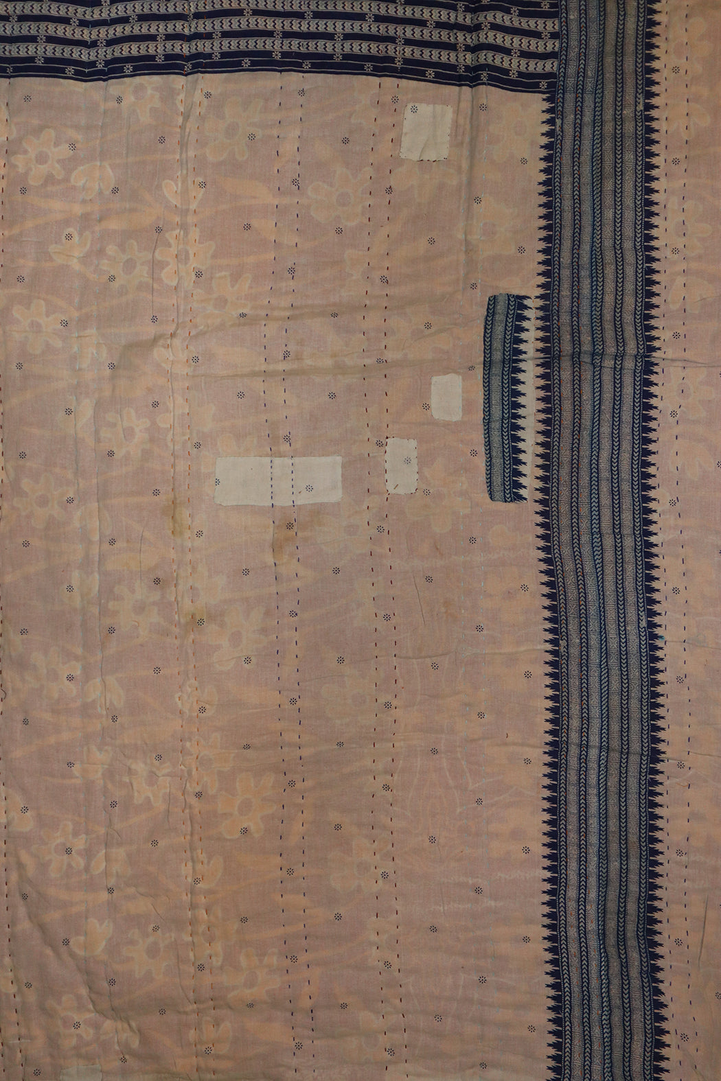 Vintage sari quilt , bomuld 140x200 cm