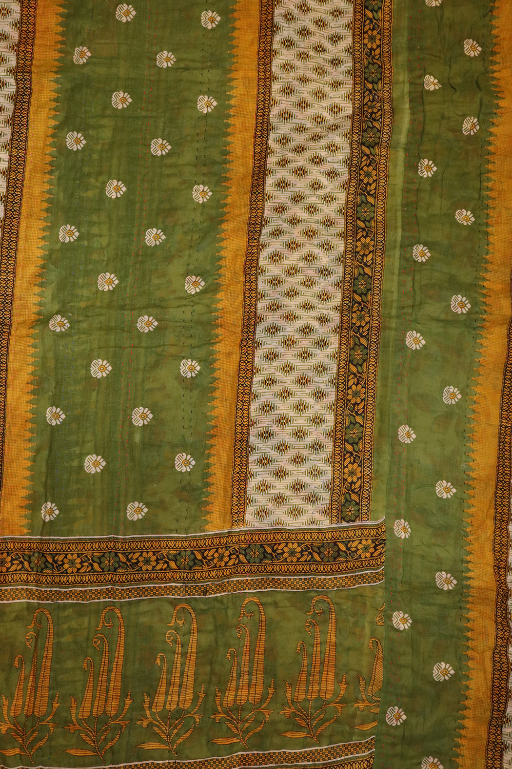 Vintage sari quilt , bomuld 140x200 cm