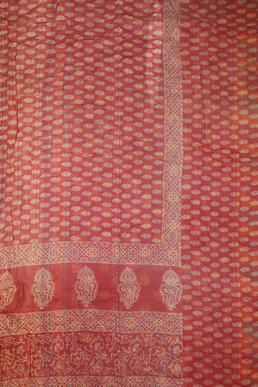 Vintage sari quilt , bomuld 140x200 cm