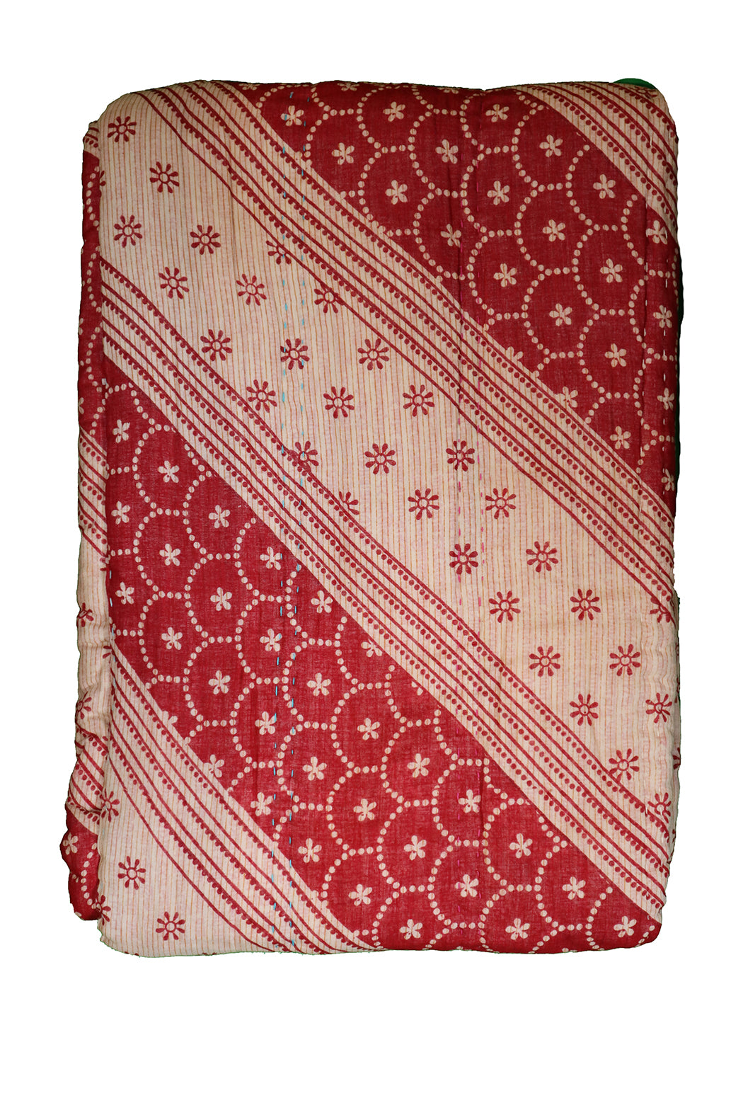 Vintage sari quilt , bomuld 140x200 cm
