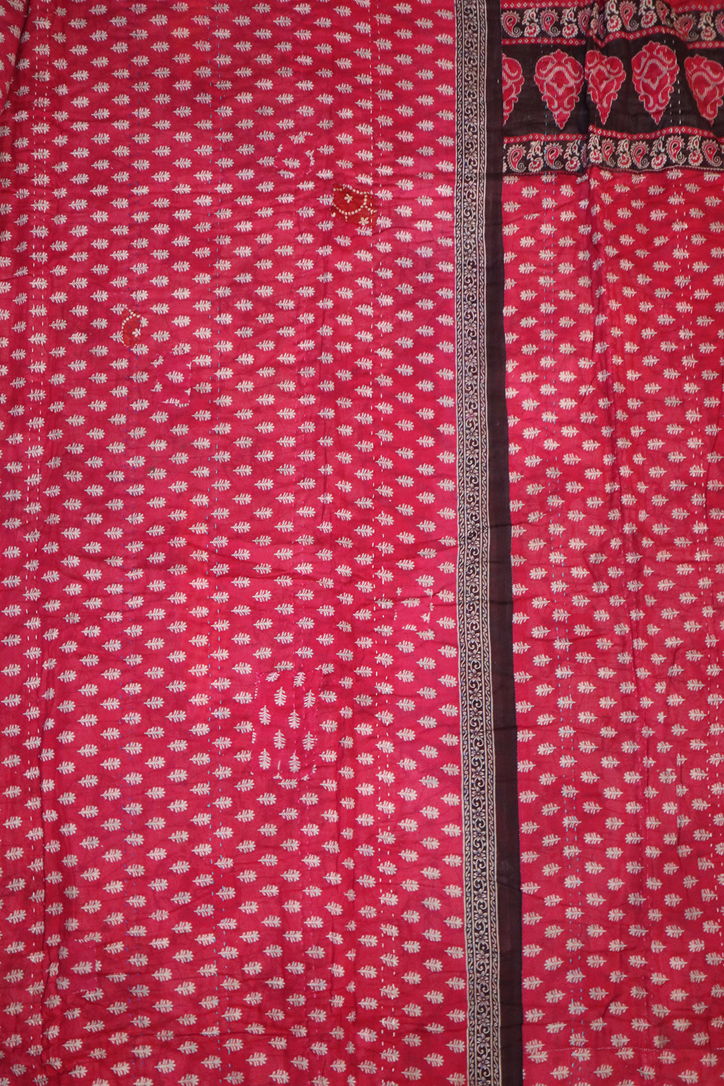 Vintage sari quilt , bomuld 140x200 cm