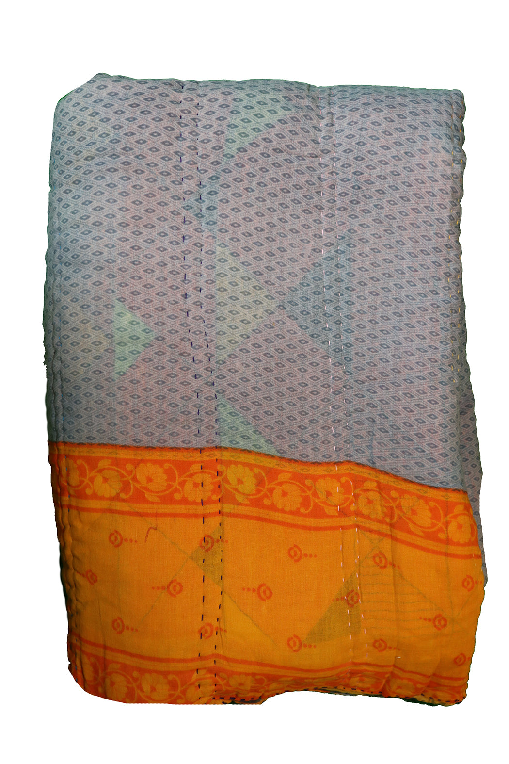 Vintage sari quilt , bomuld 140x200 cm