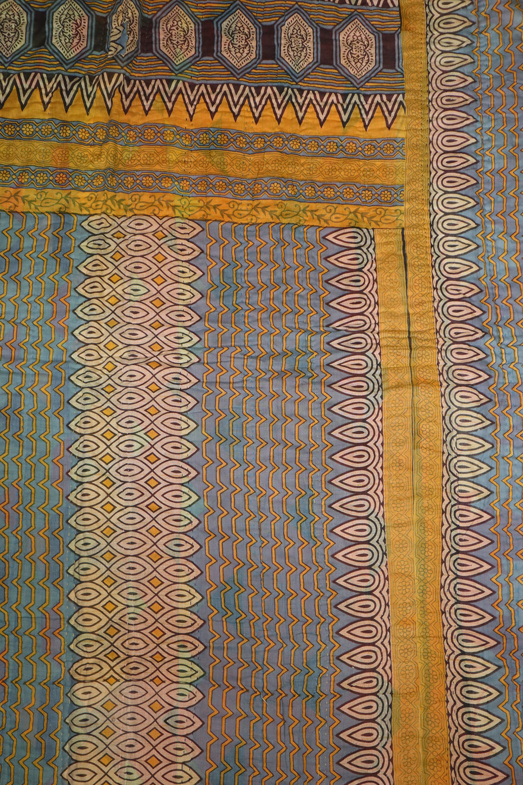 Vintage sari quilt , bomuld 140x200 cm