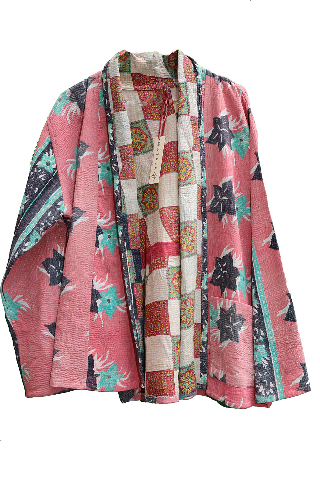 Ally kantha quilt jacket cotton one size