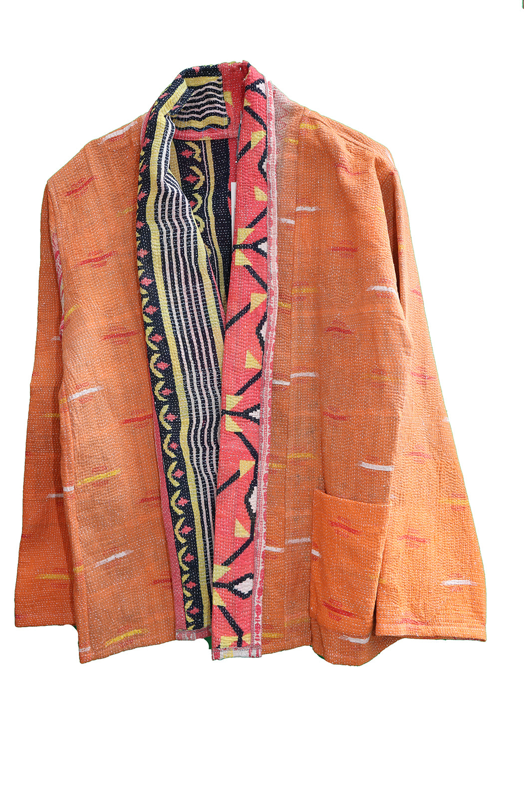 Ally kantha quilt jacket cotton one size