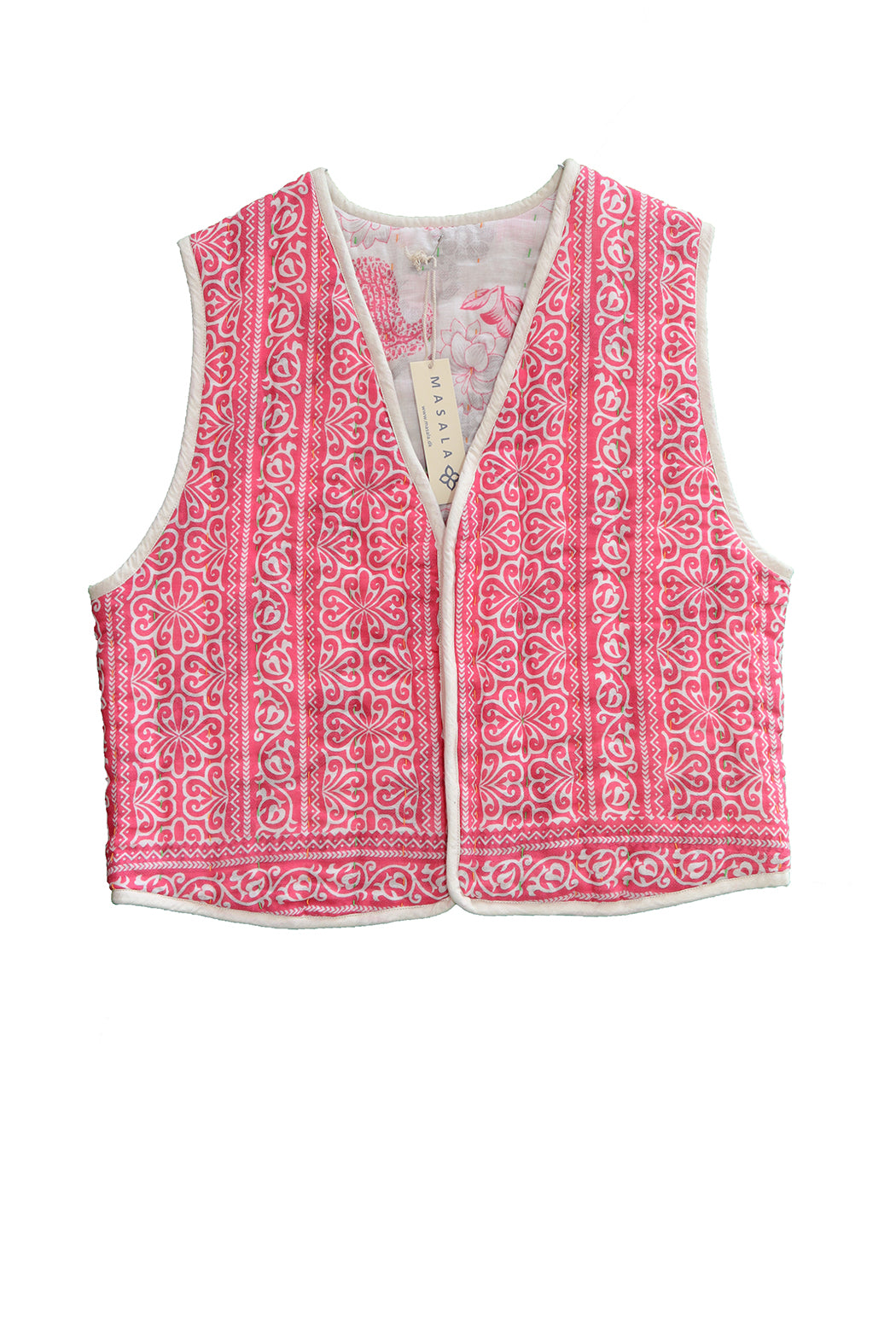 Vespa sari quilt vest bomuld one size vendbar