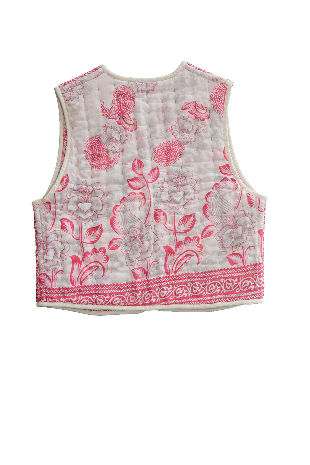 Vespa sari quilt vest bomuld one size vendbar