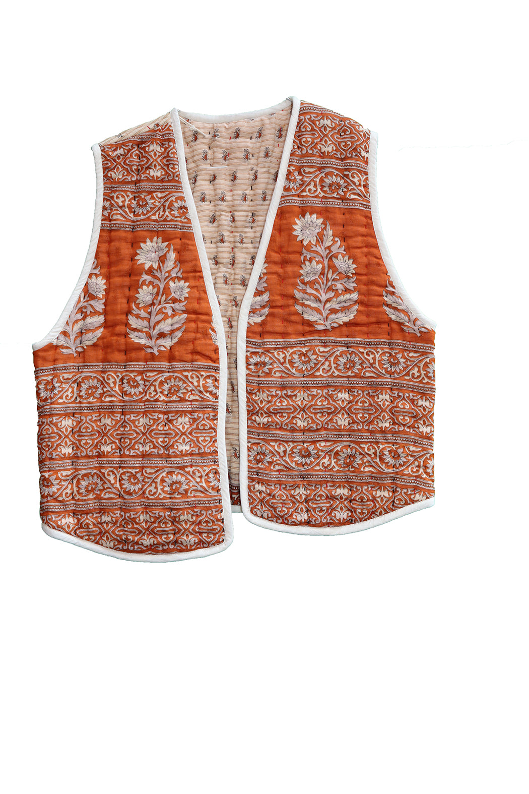 Vespa sari quilt vest bomuld one size vendbar