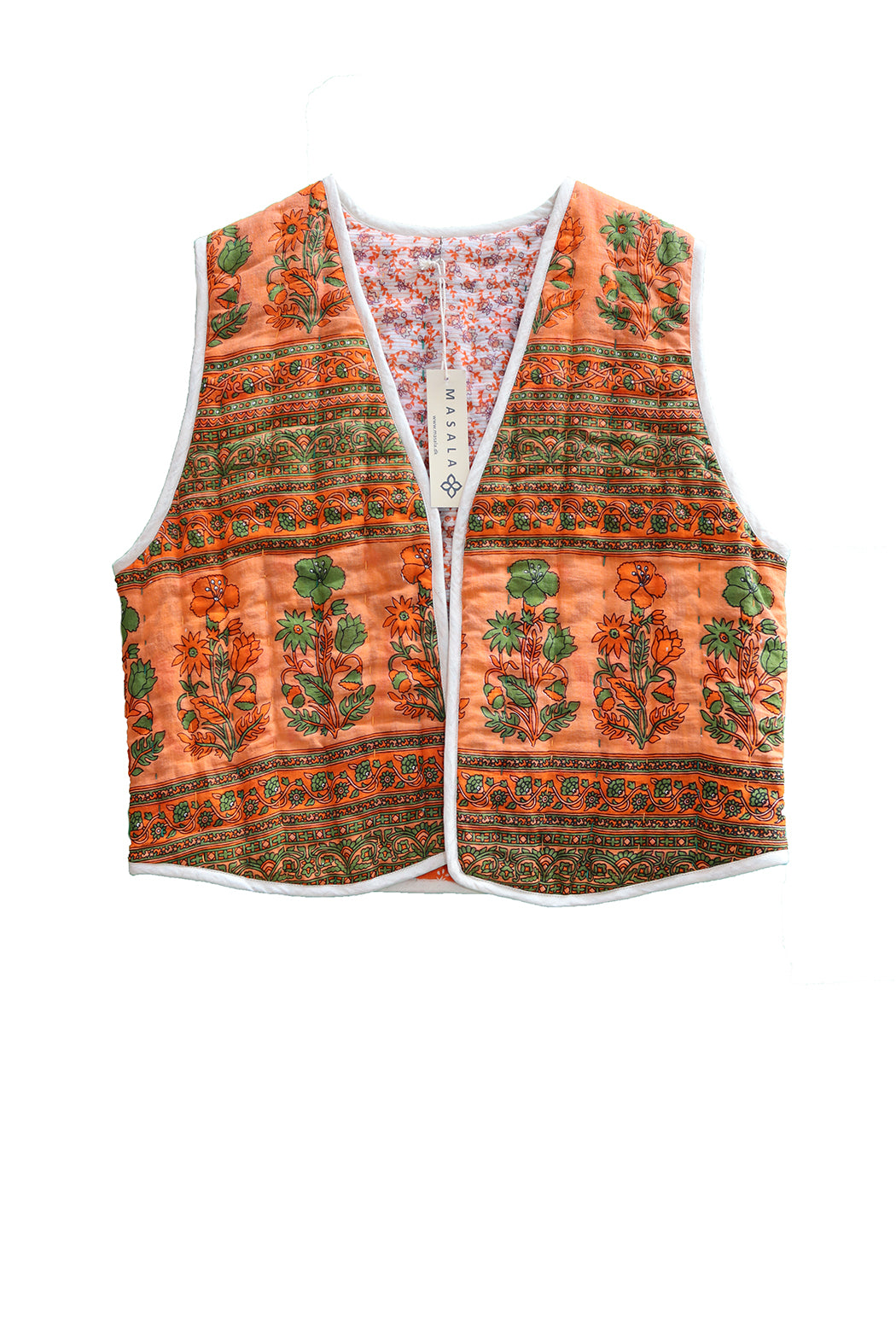Vespa sari quilt vest bomuld one size vendbar