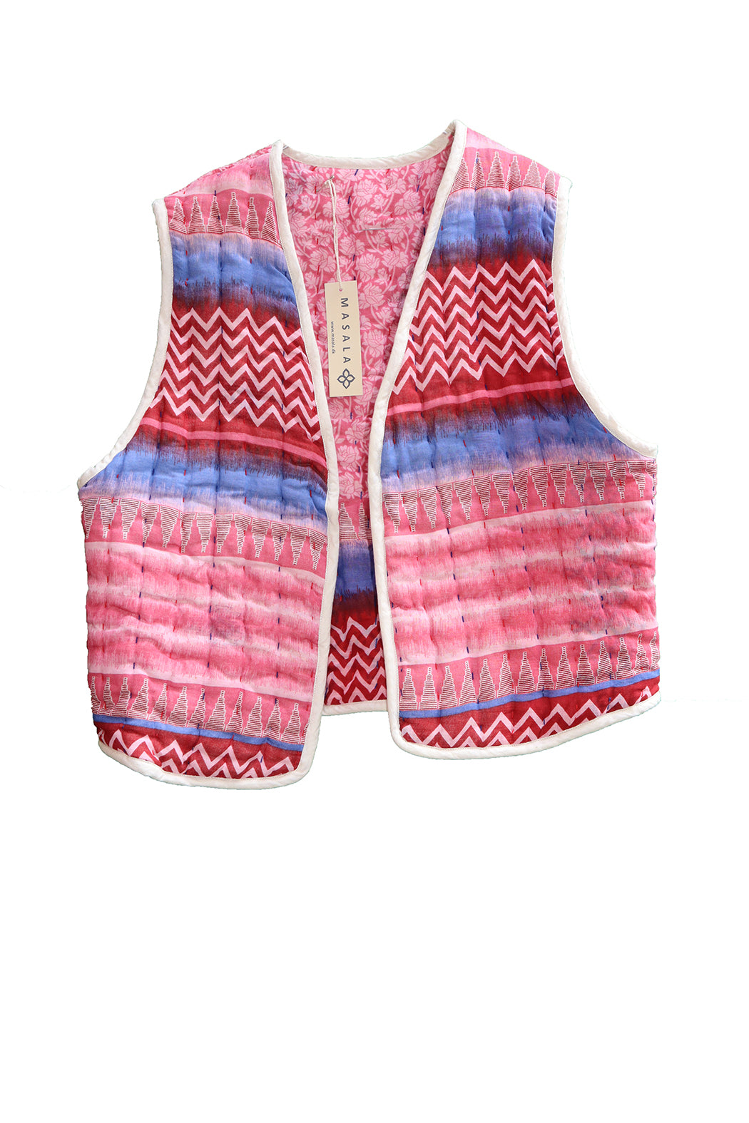 Vespa sari quilt vest bomuld one size vendbar