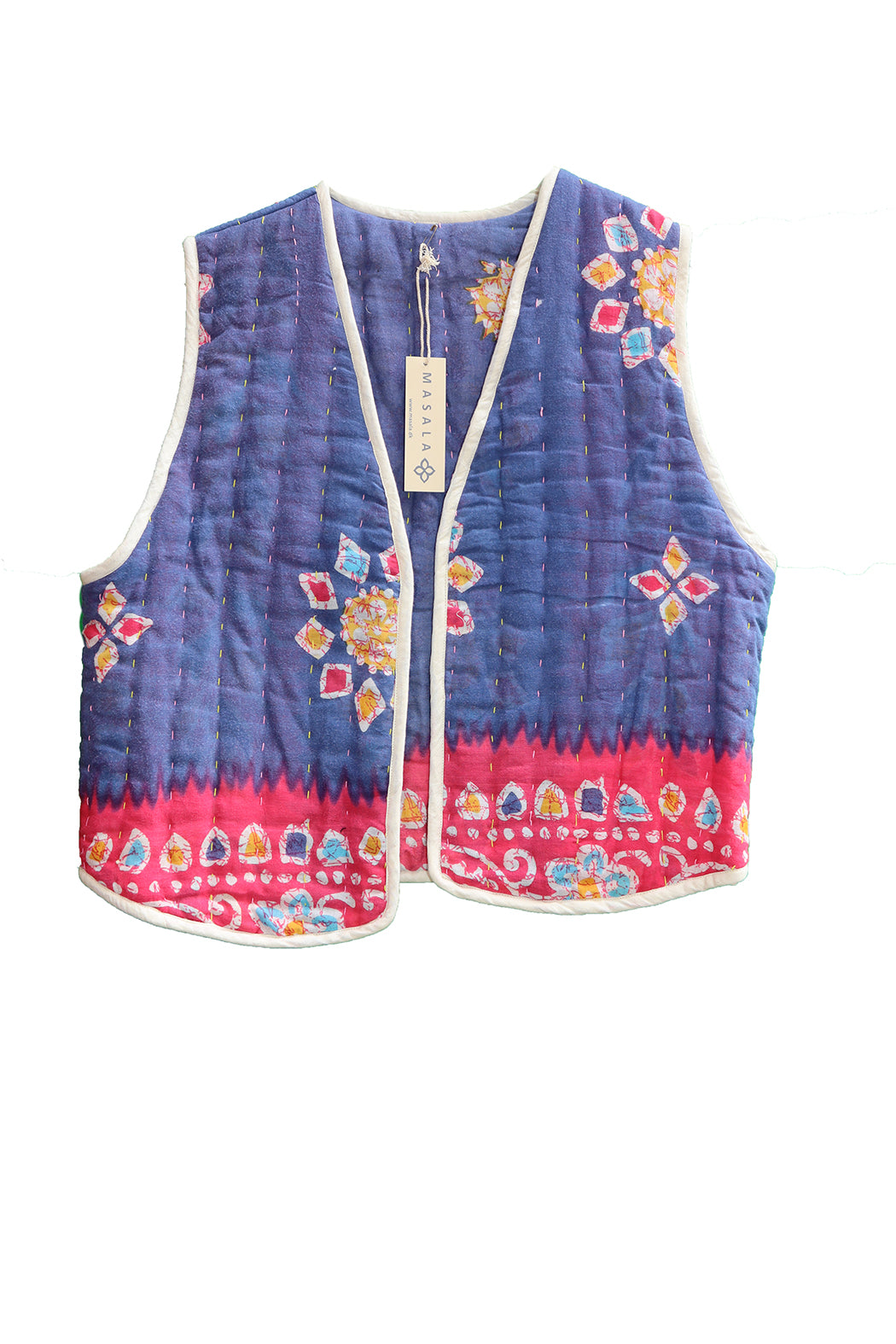Vespa sari quilt vest bomuld one size vendbar