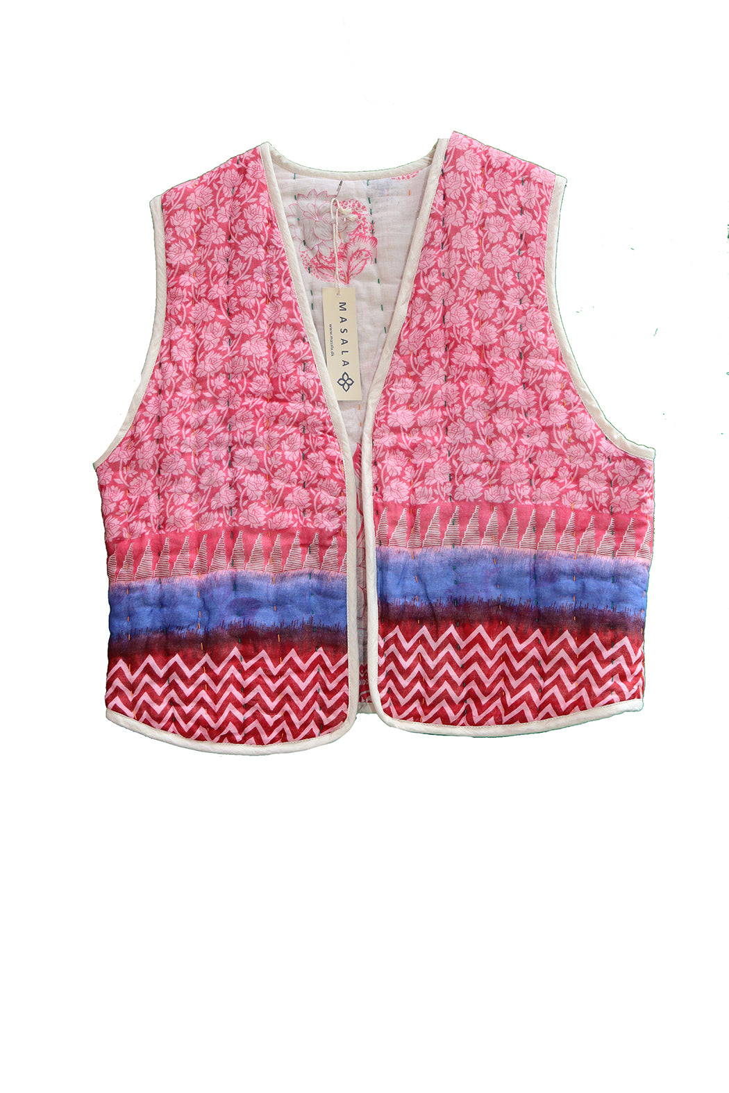 Vespa sari quilt vest bomuld one size vendbar