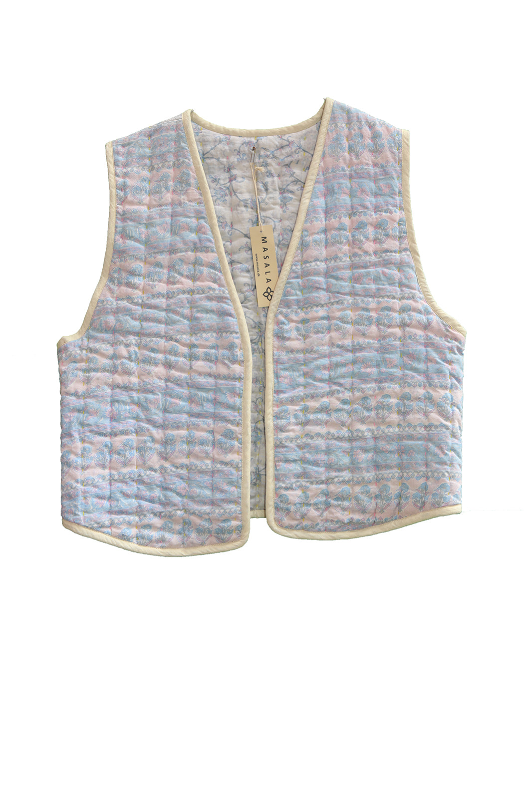 Vespa sari quilt vest bomuld one size vendbar