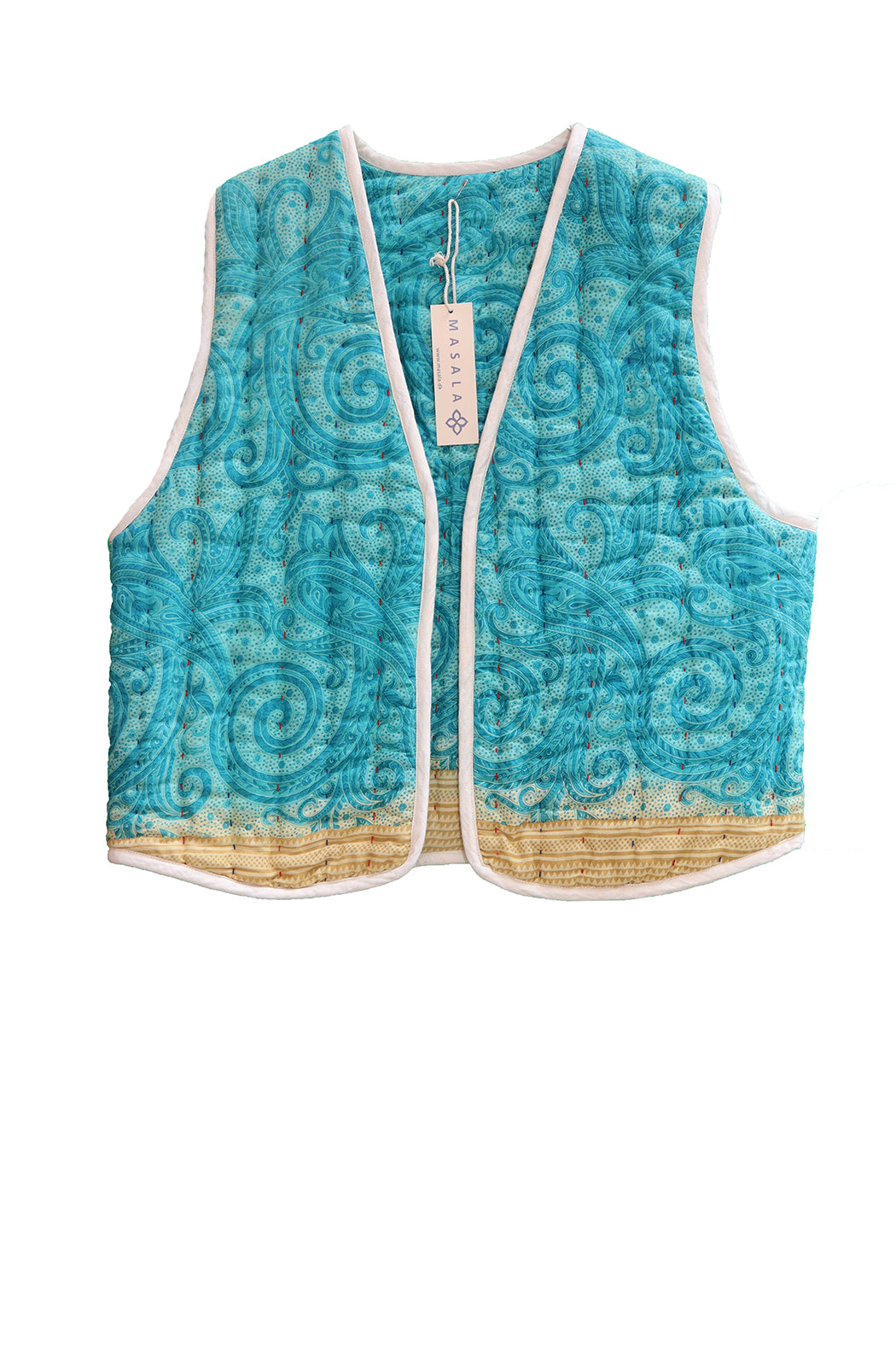 Vespa sari quilt vest bomuld one size vendbar