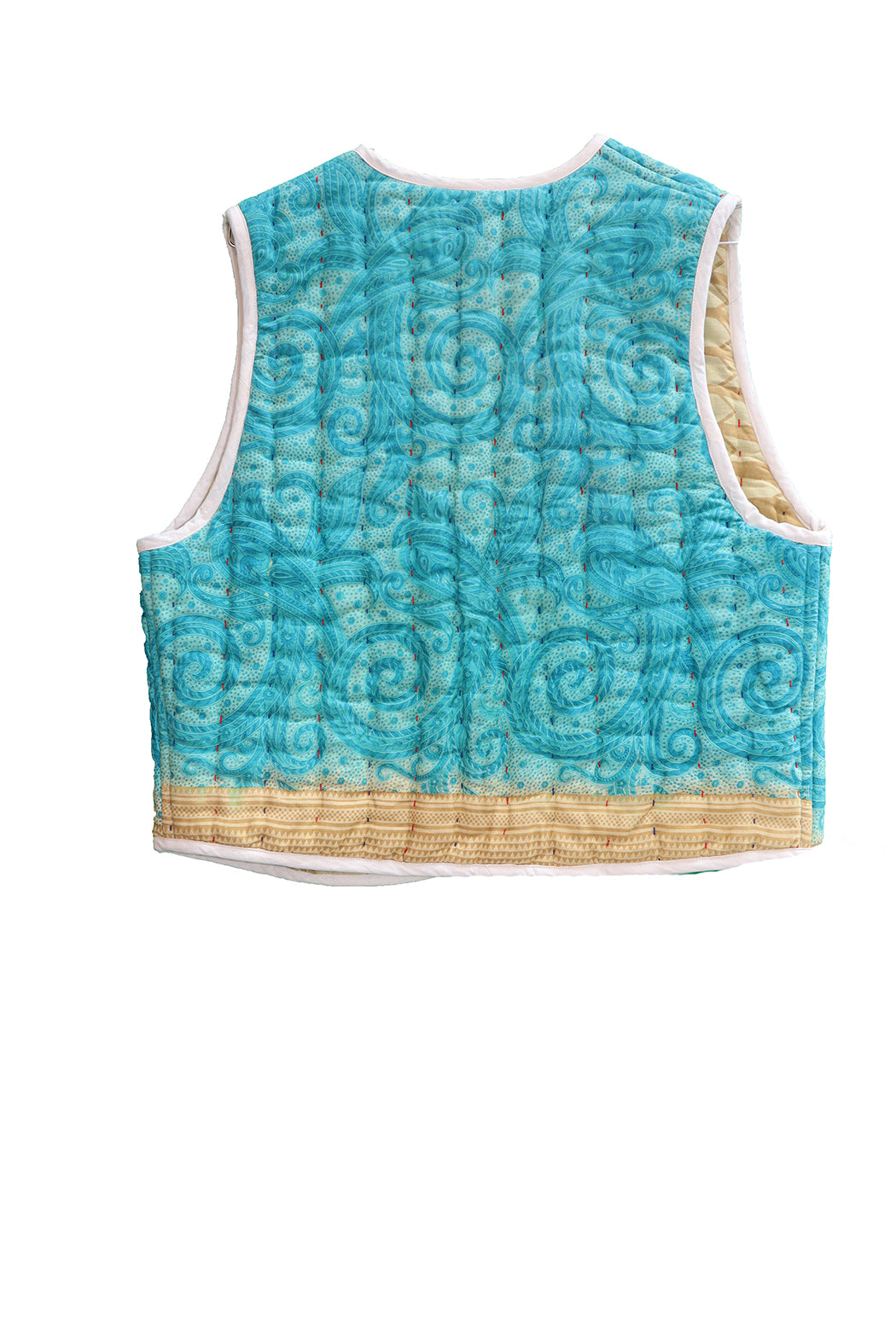 Vespa sari quilt vest bomuld one size vendbar
