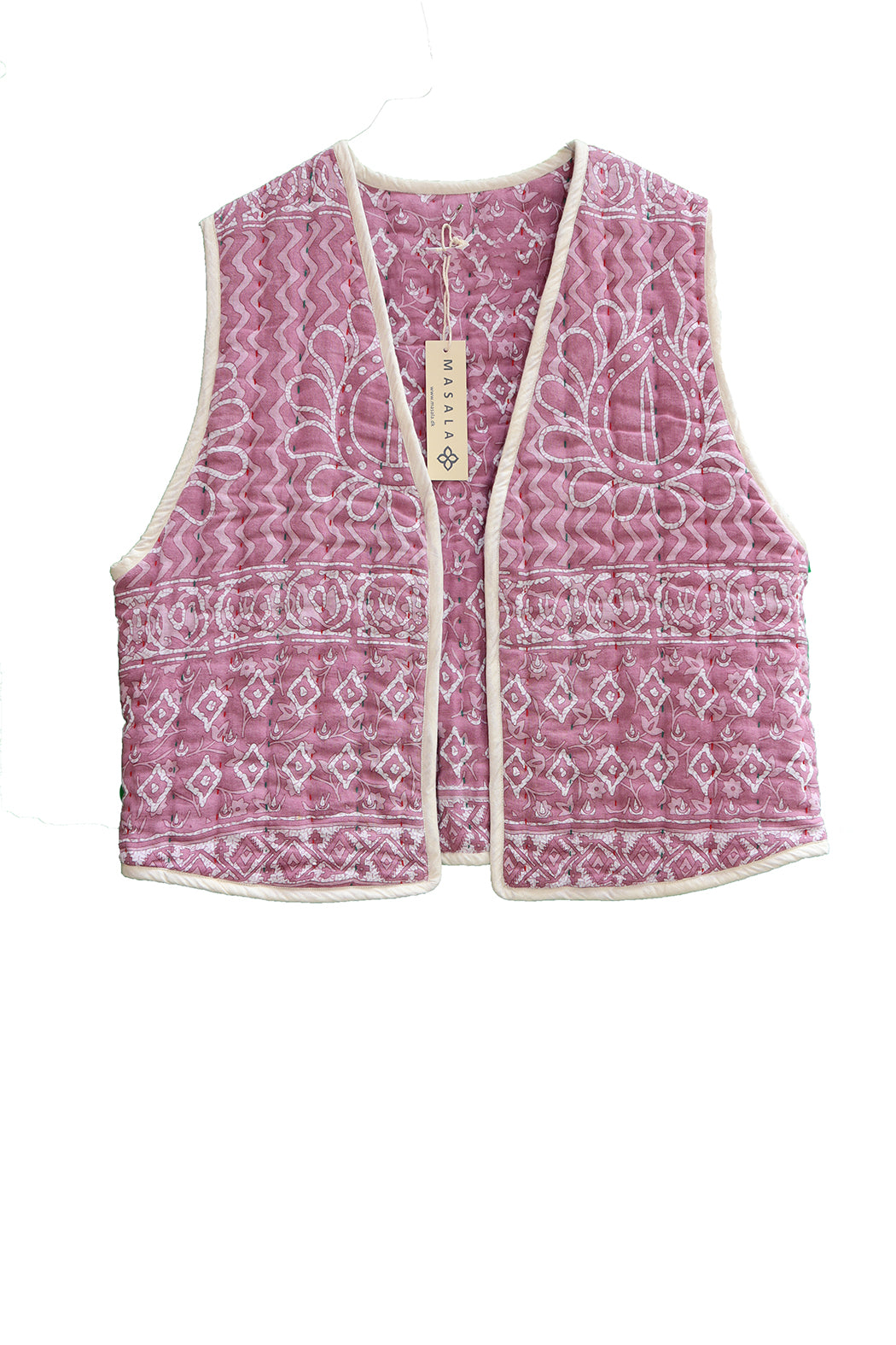 Vespa sari quilt vest bomuld one size vendbar