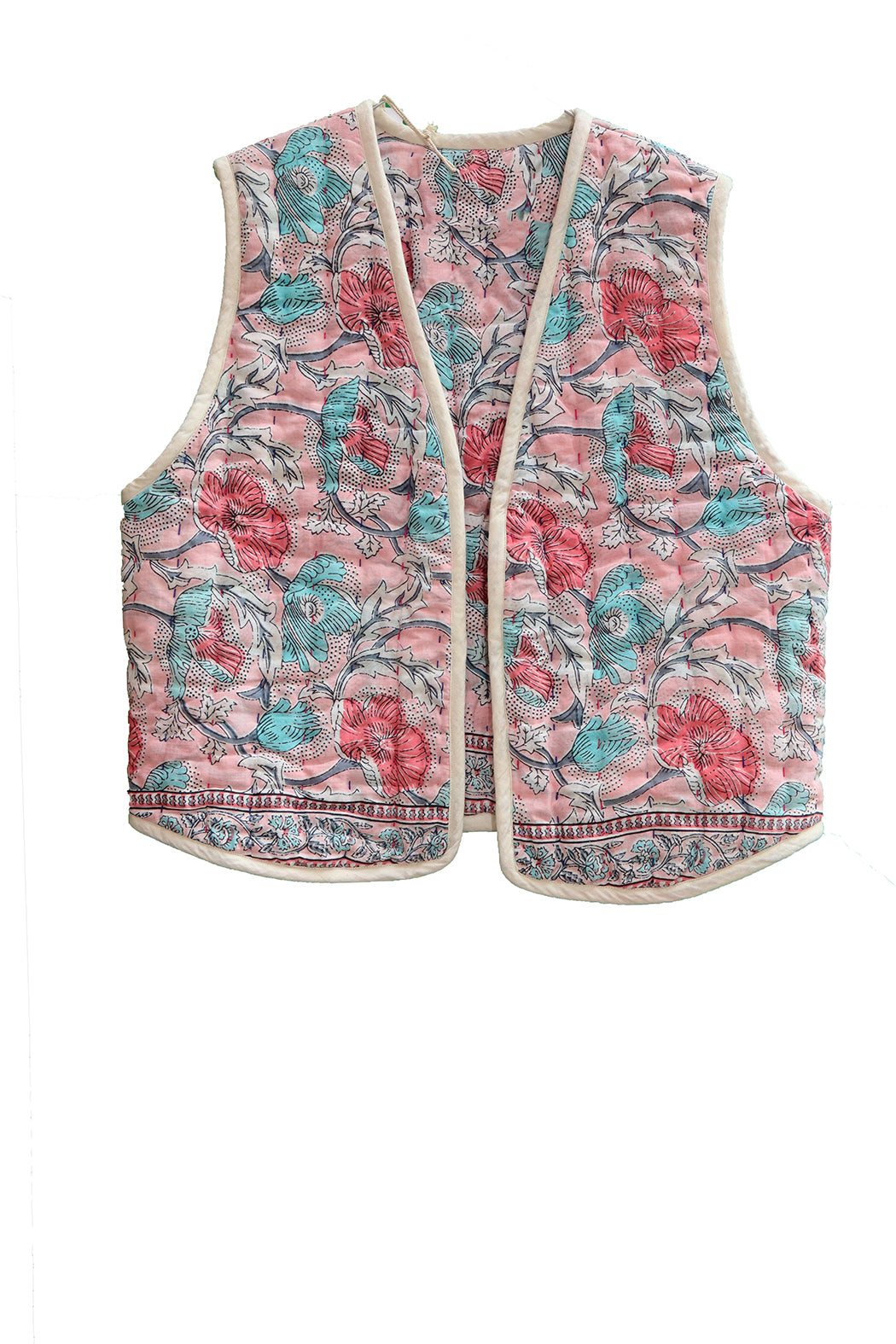 Vespa sari quilt vest bomuld one size vendbar