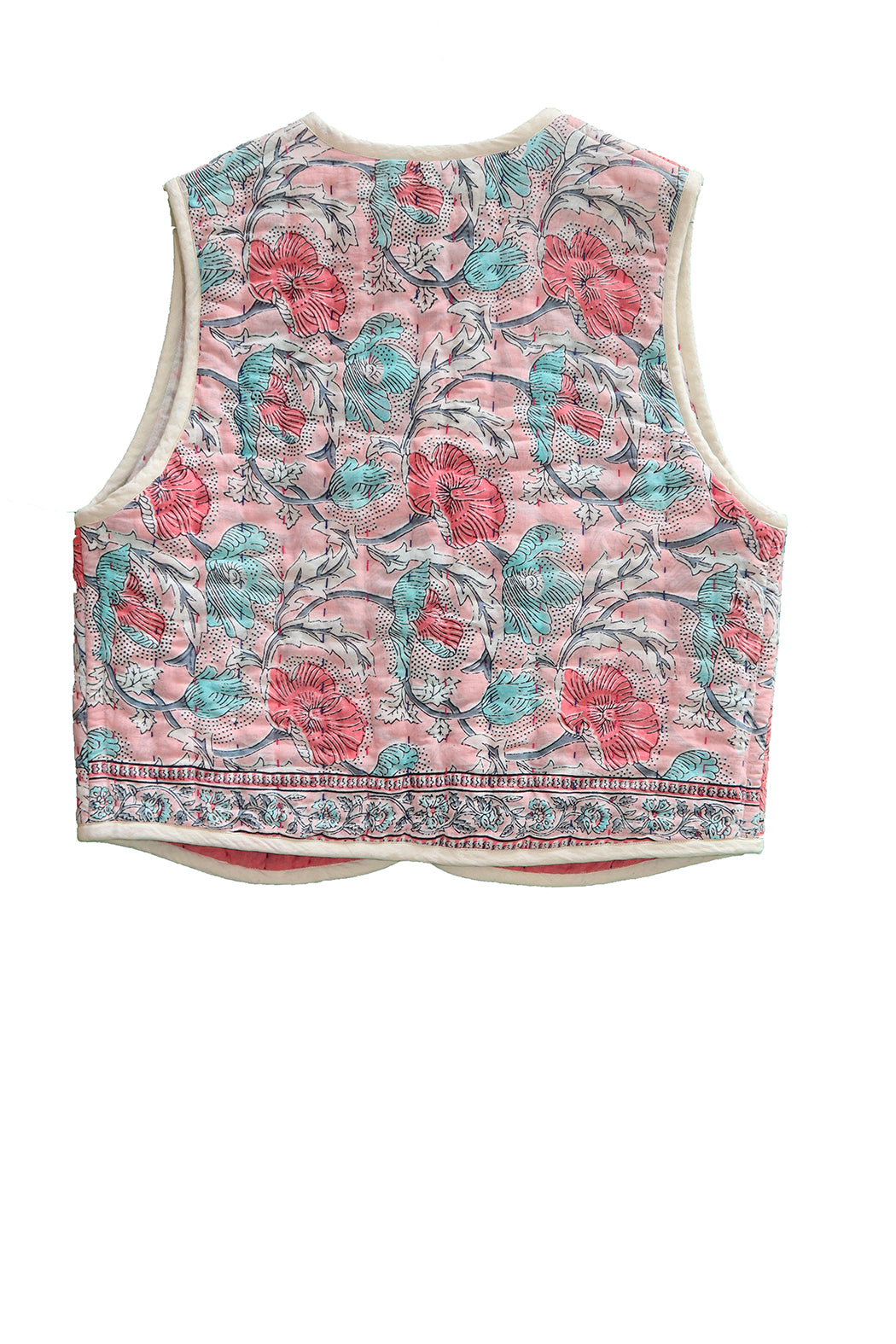 Vespa sari quilt vest bomuld one size vendbar
