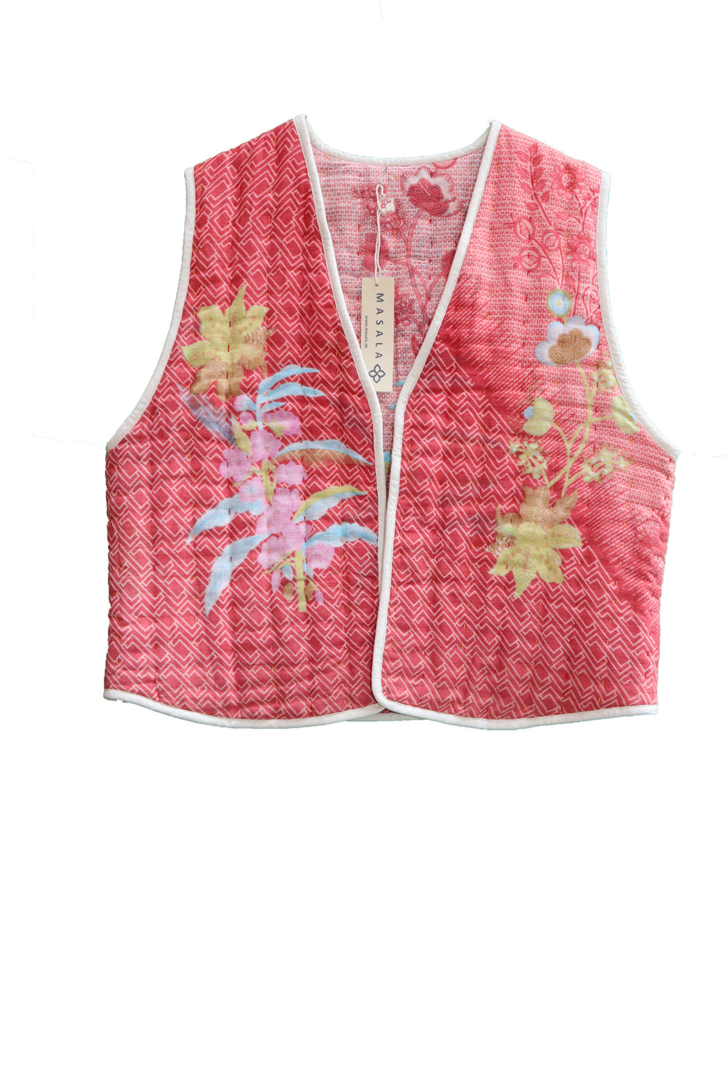 Vespa sari quilt vest bomuld one size vendbar