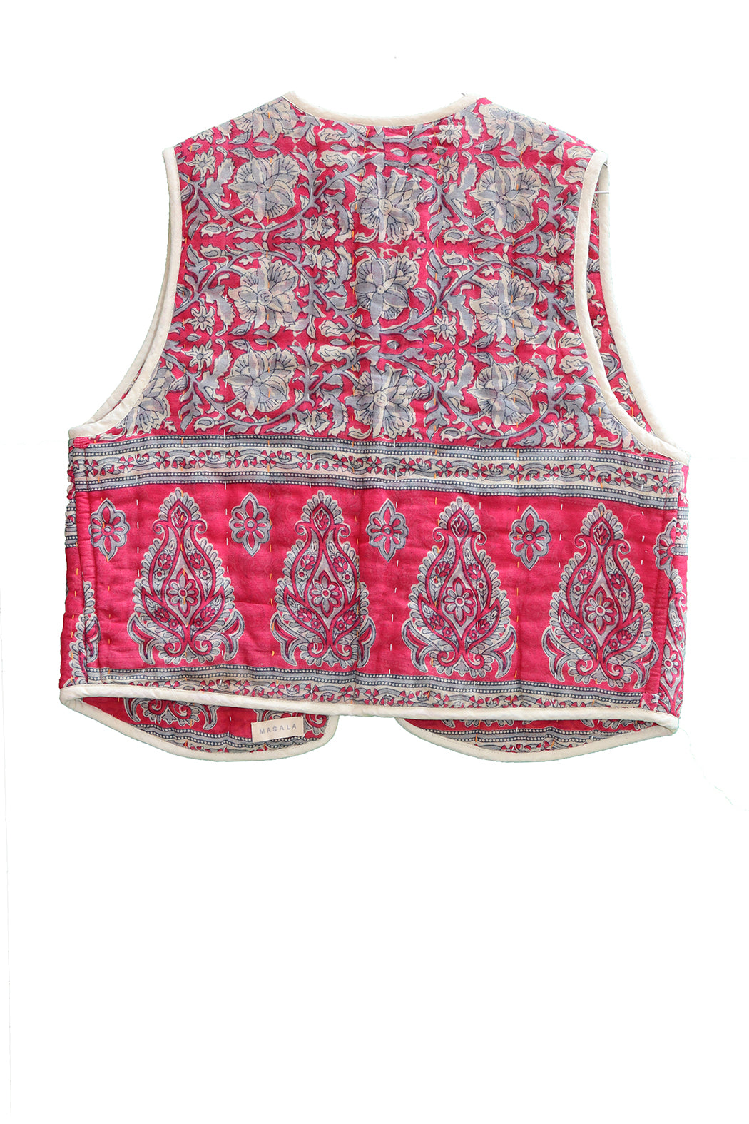 Vespa sari quilt vest bomuld one size vendbar