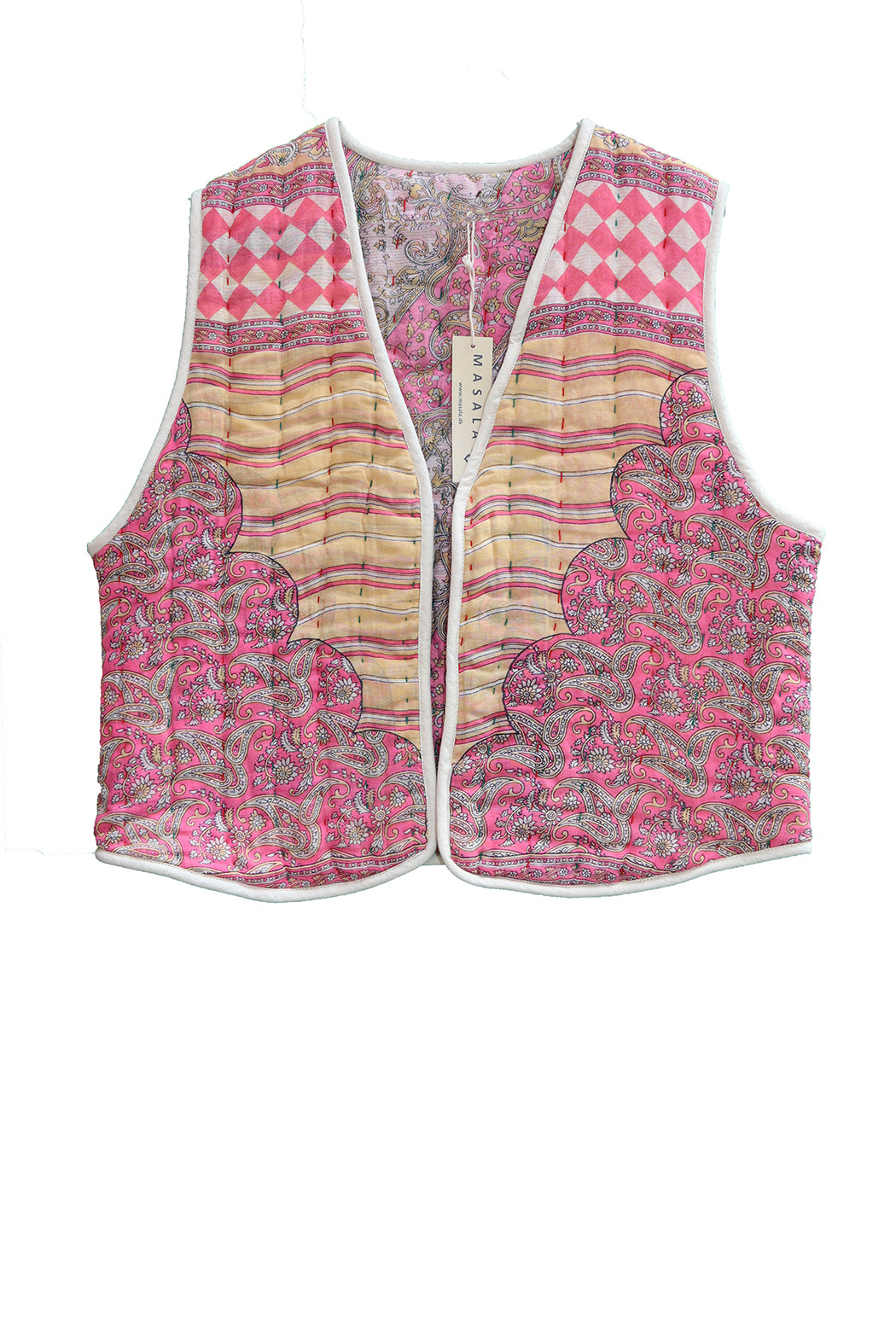 Vespa sari quilt vest bomuld one size vendbar
