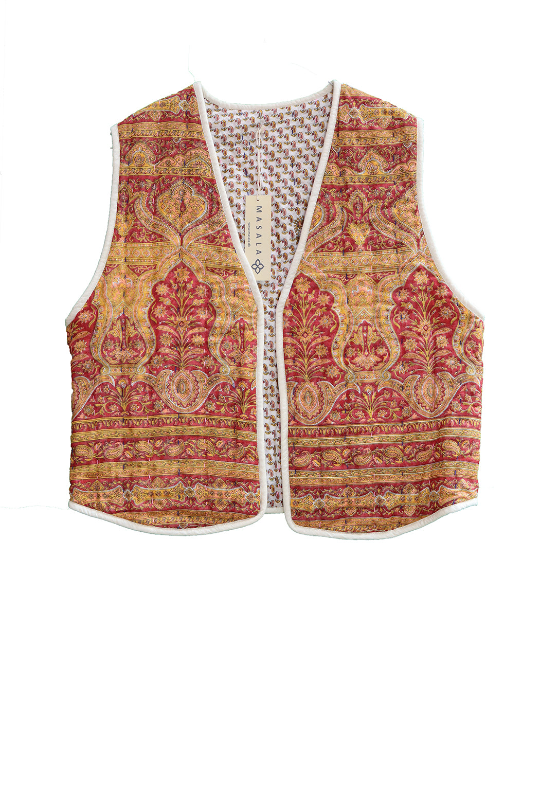 Vespa sari quilt vest bomuld one size vendbar
