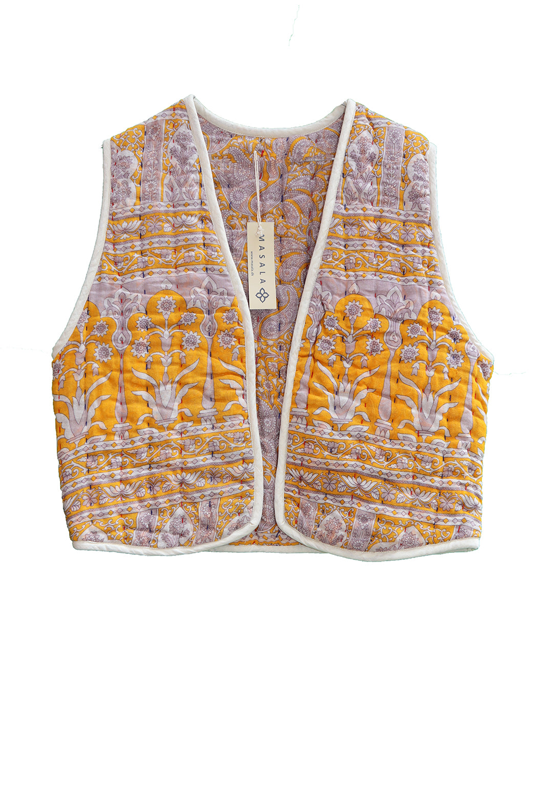 Vespa sari quilt vest bomuld one size vendbar