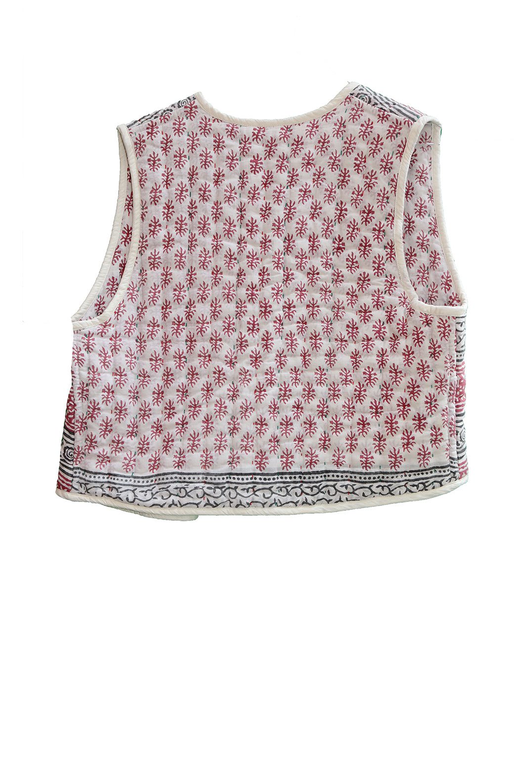 Vespa sari quilt vest bomuld one size vendbar