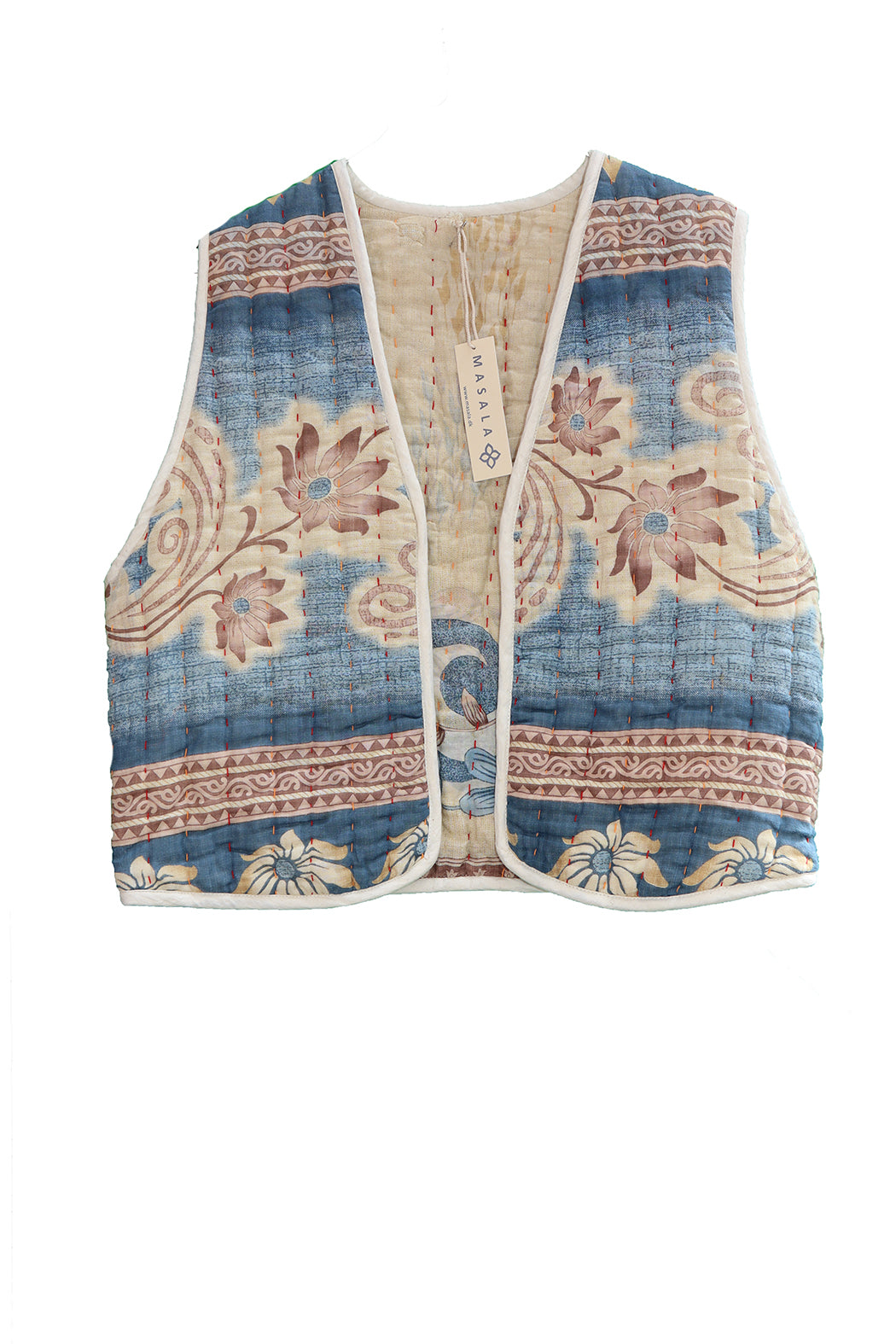 Vespa sari quilt vest bomuld one size vendbar