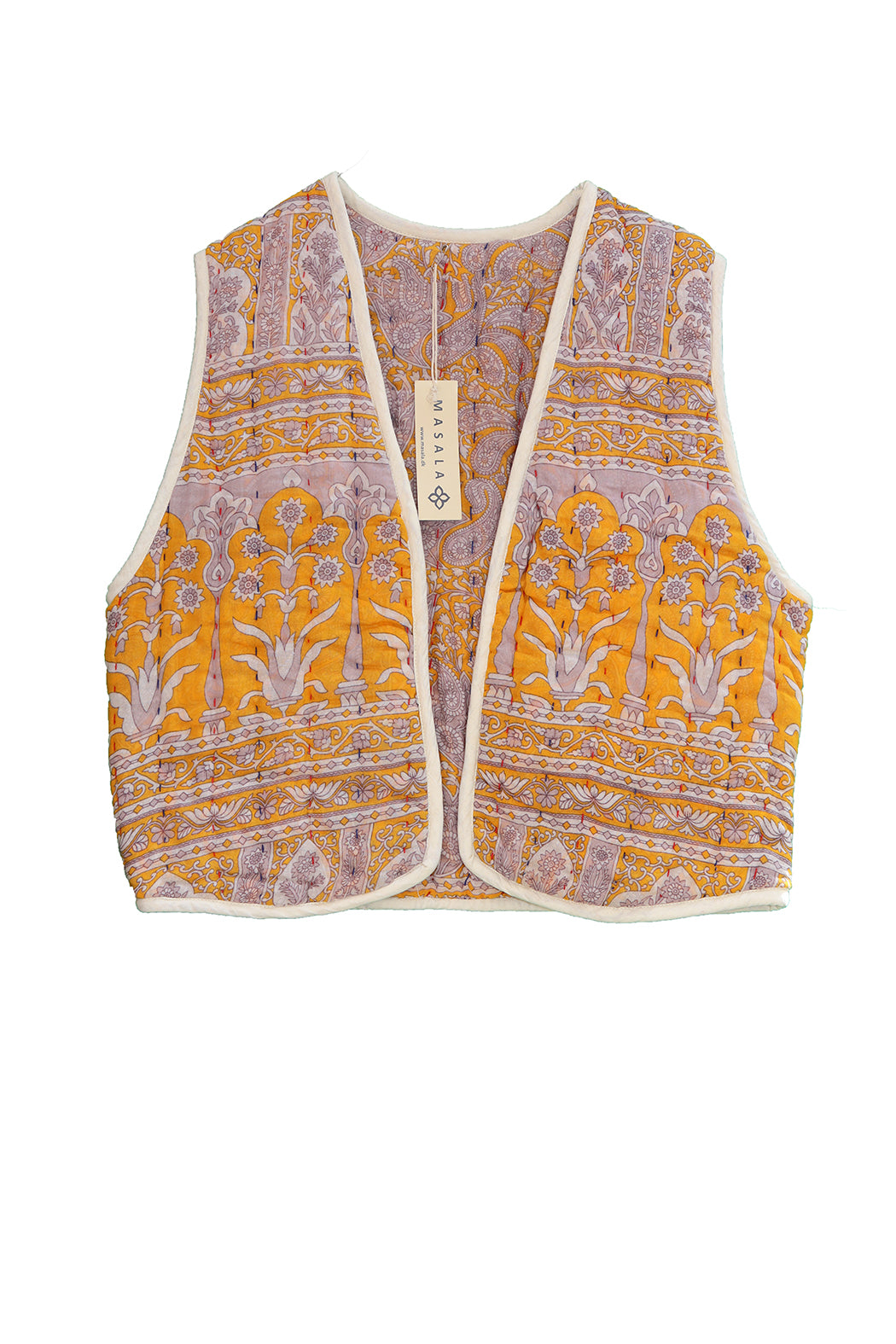 Vespa sari quilt vest bomuld one size vendbar