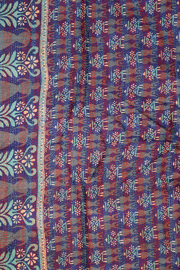 Sari kantha silke tørklæde 40*190 cm