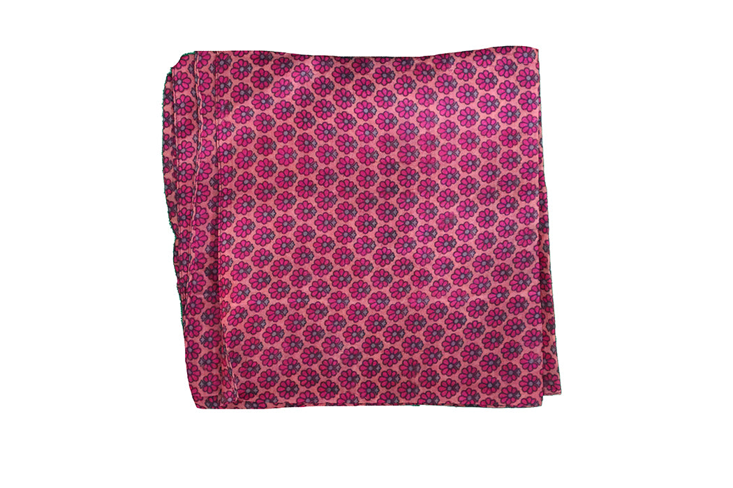 Kantha vintage scarf 40x190 cm, silk, single layer