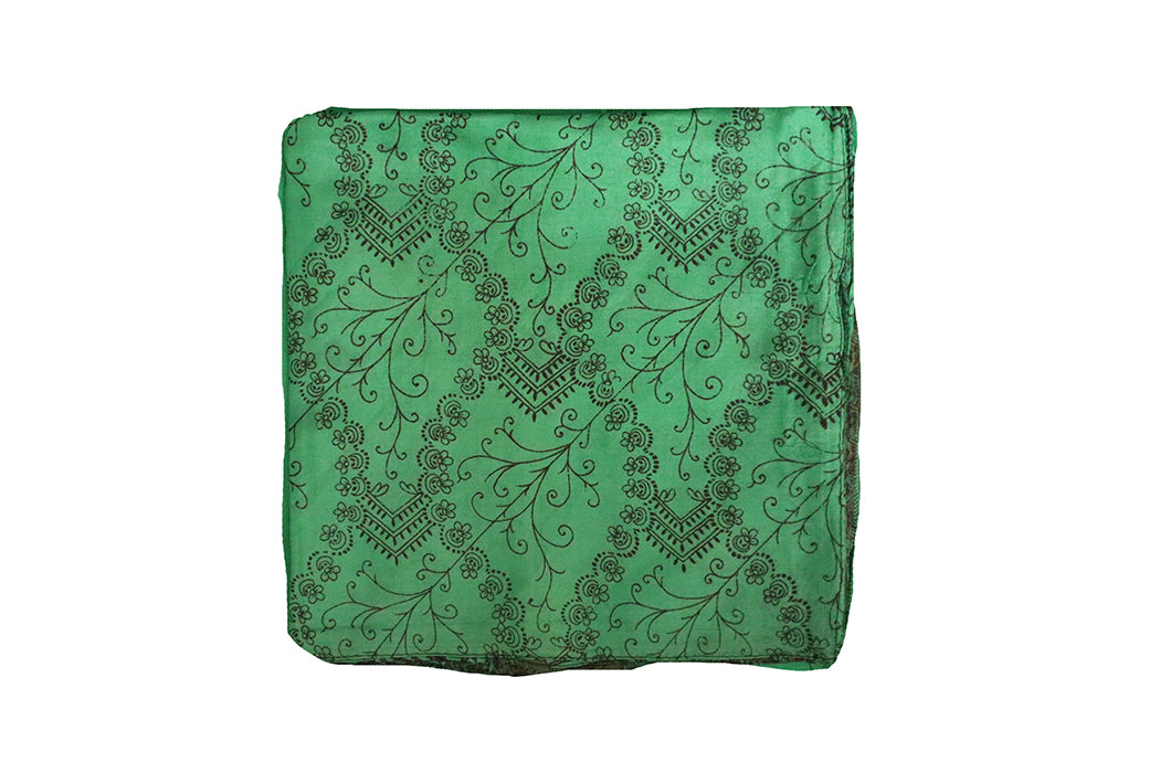 Kantha vintage scarf 40x190 cm, silk, single layer