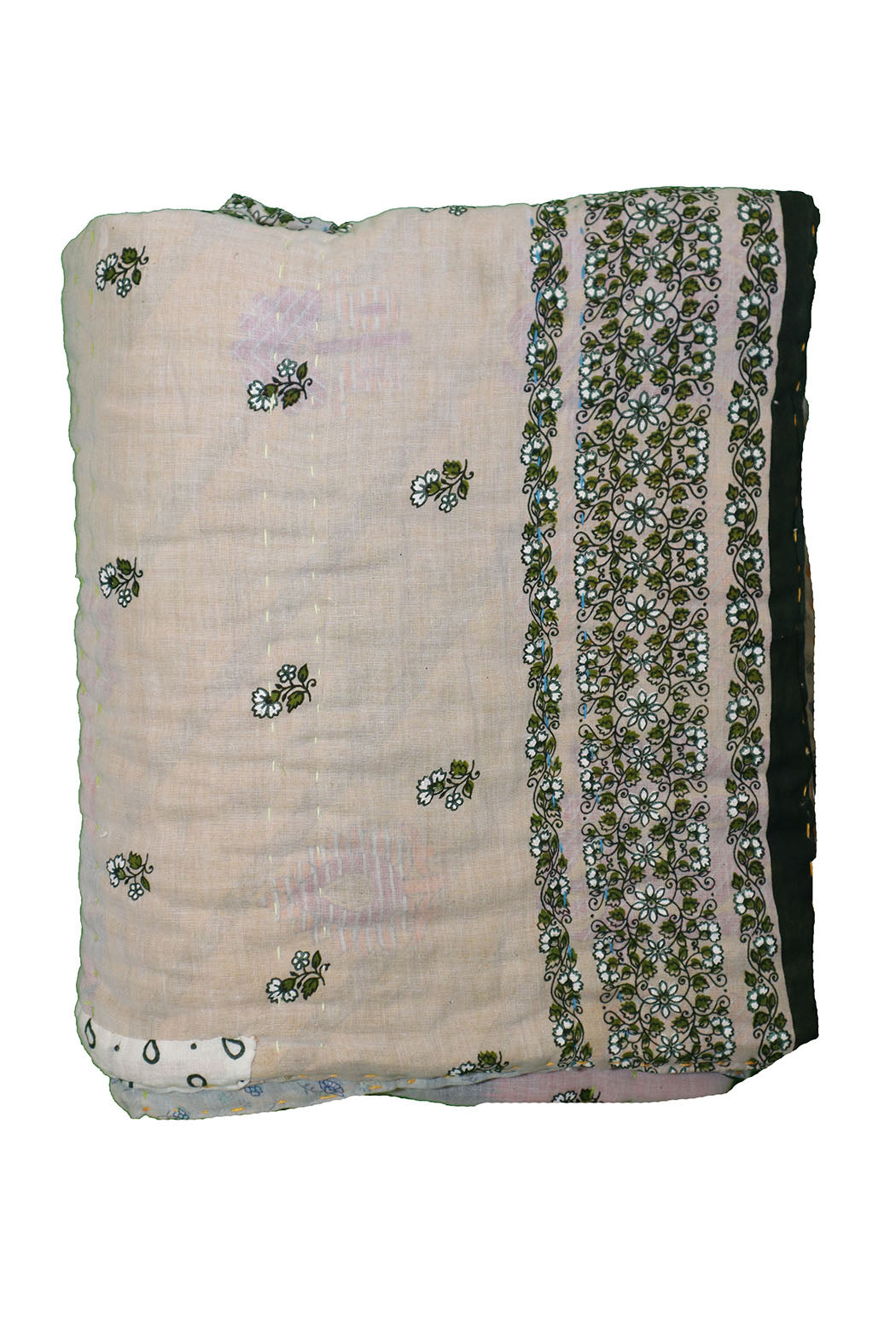 Vintage sari quilt, cotton 140x100 cm