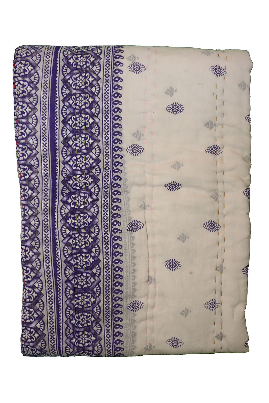 Vintage sari quilt, cotton 140x100 cm