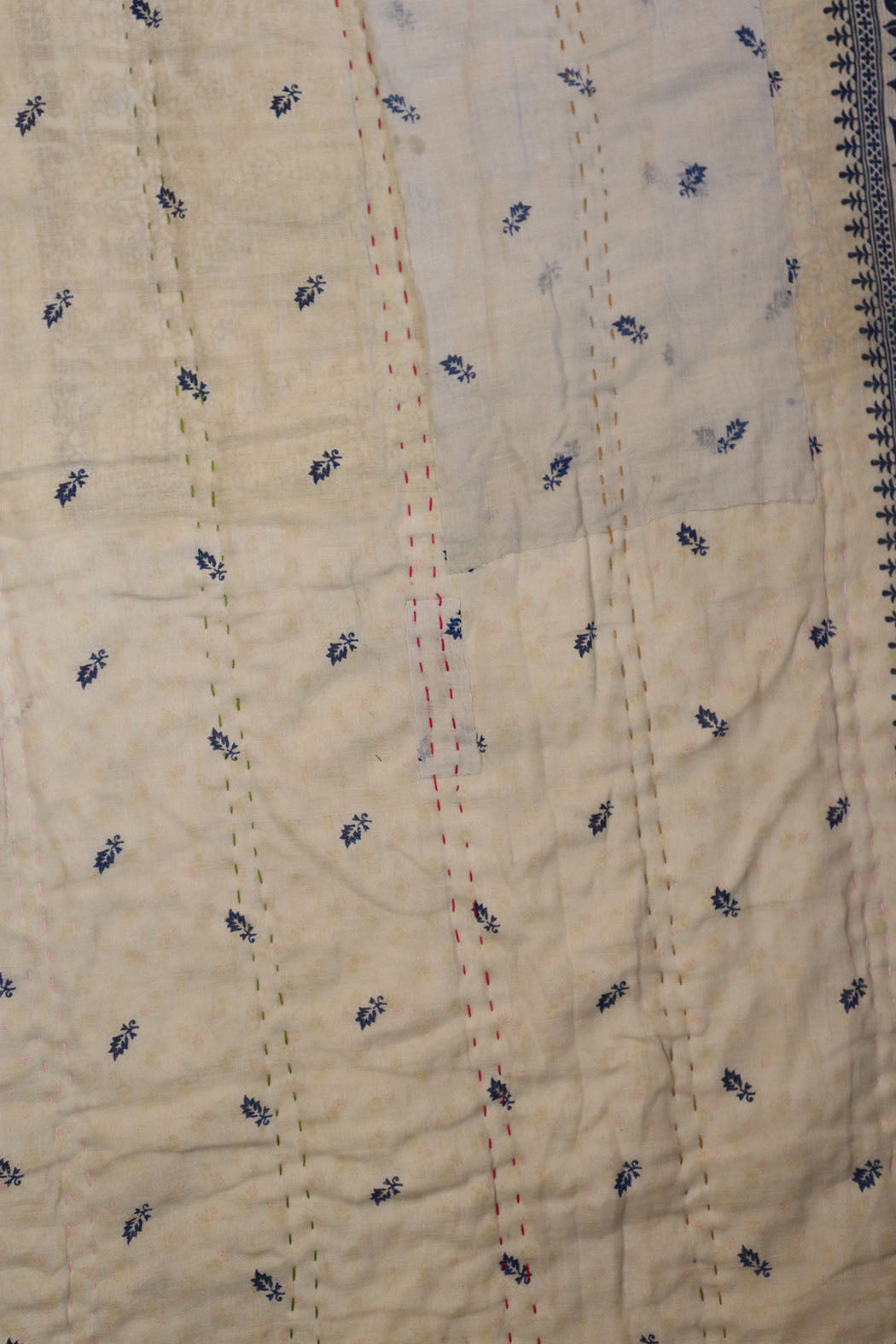 Vintage sari quilt, cotton 140x100 cm