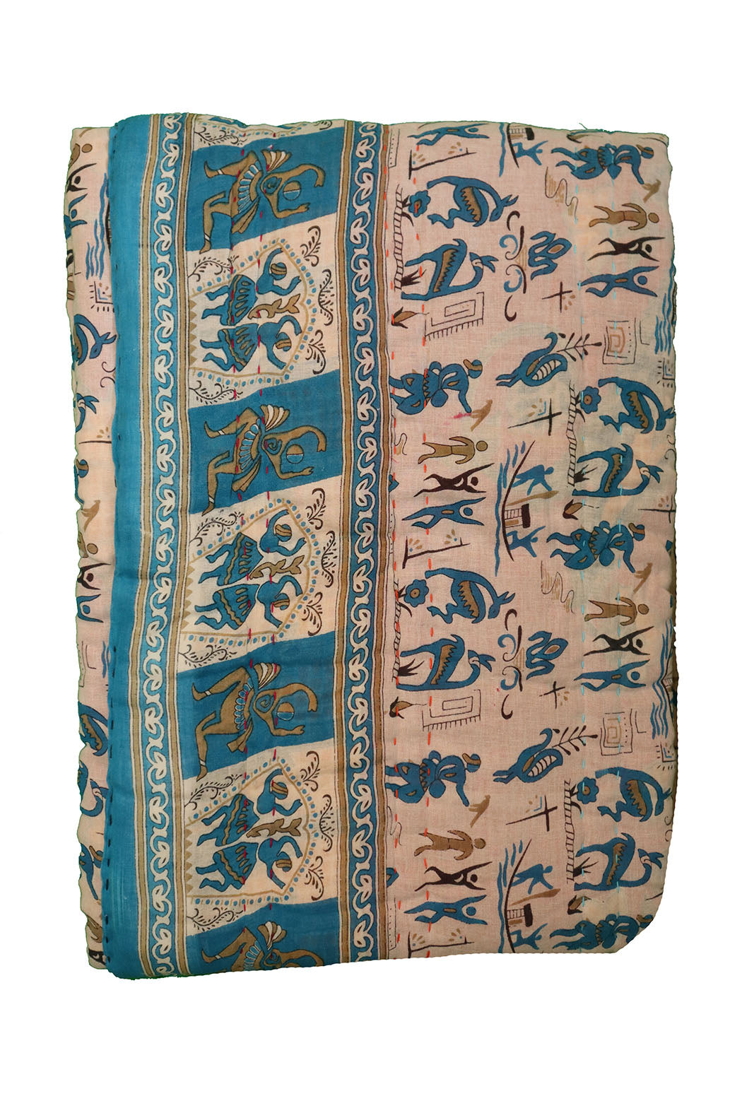 Vintage-Sari-Decke, Baumwolle, 140 x 100 cm