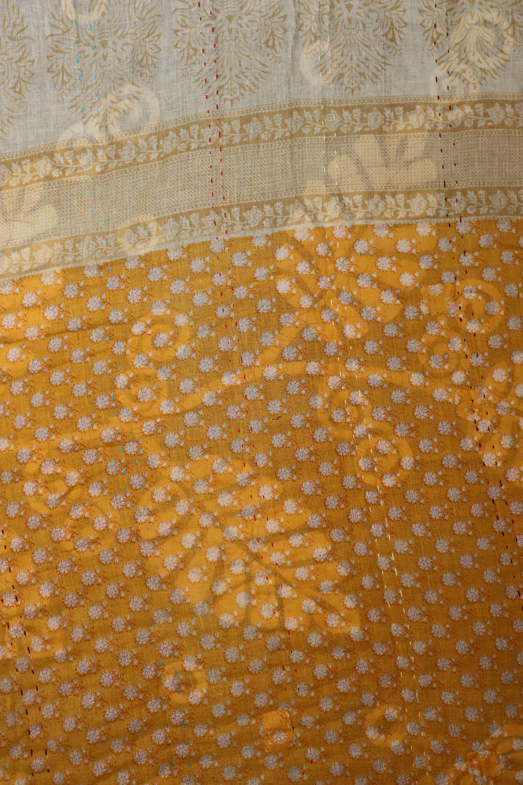 Vintage sari quilt, cotton 140x100 cm