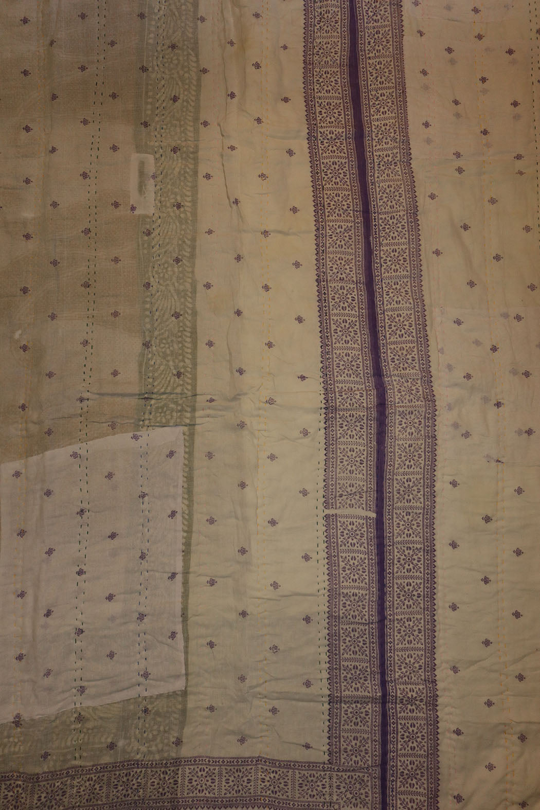 Vintage sari quilt , bomuld 140x200 cm