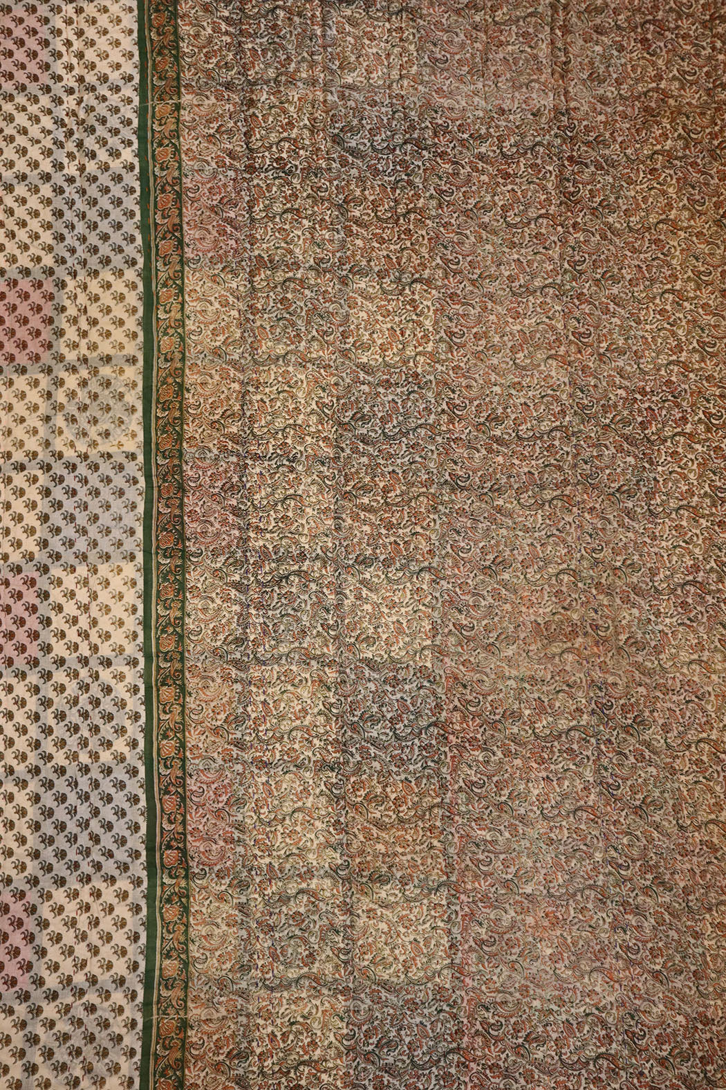 Vintage sari quilt , bomuld 140x200 cm