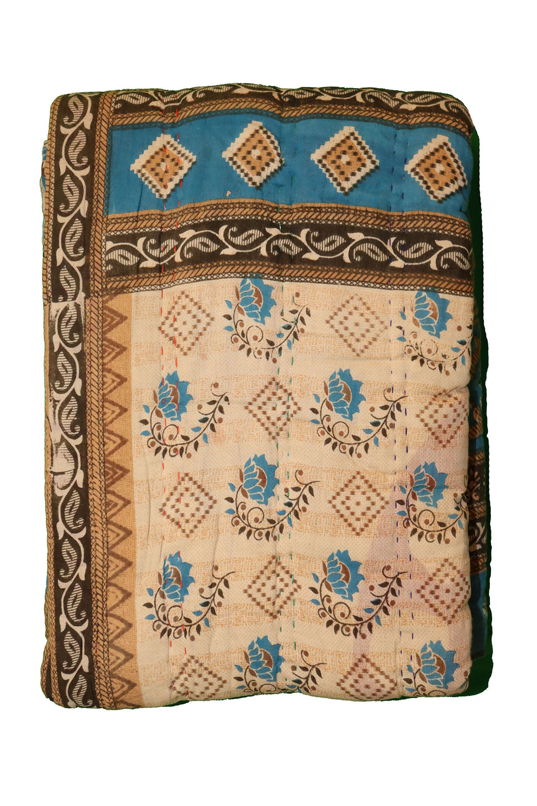 Vintage sari quilt , bomuld 140x200 cm