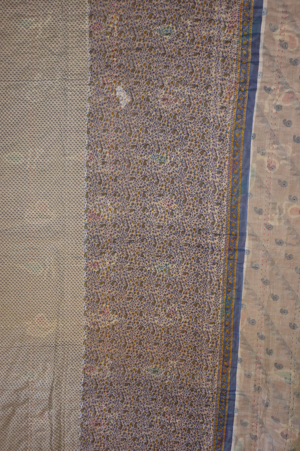Vintage sari quilt , bomuld 140x200 cm