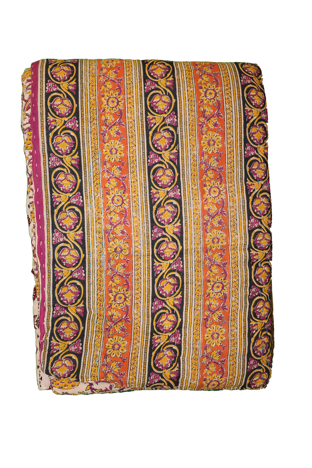 Vintage sari quilt , bomuld 140x200 cm