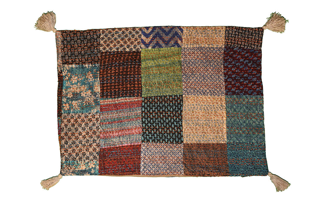 Kantha stonewash pude 50*70 cm, bomuld