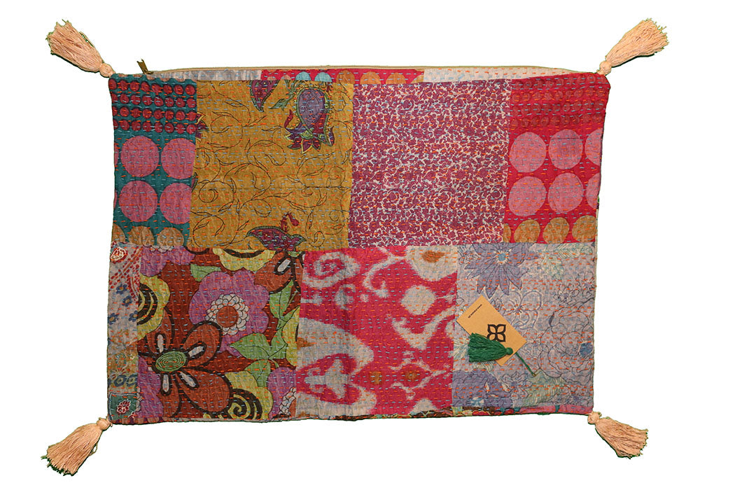 Kantha stonewash pude 50*70 cm, bomuld