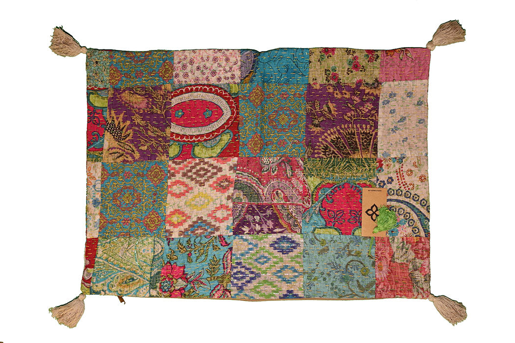 Kantha stonewash pude 50*70 cm, bomuld