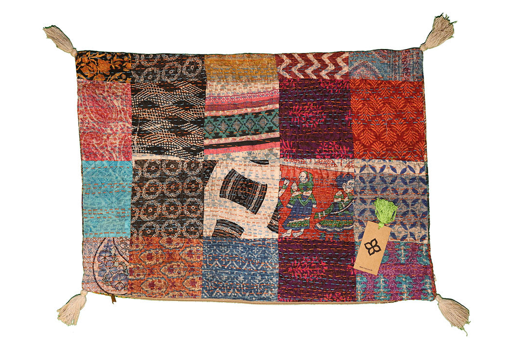 Kantha stonewash pude 50*70 cm, bomuld
