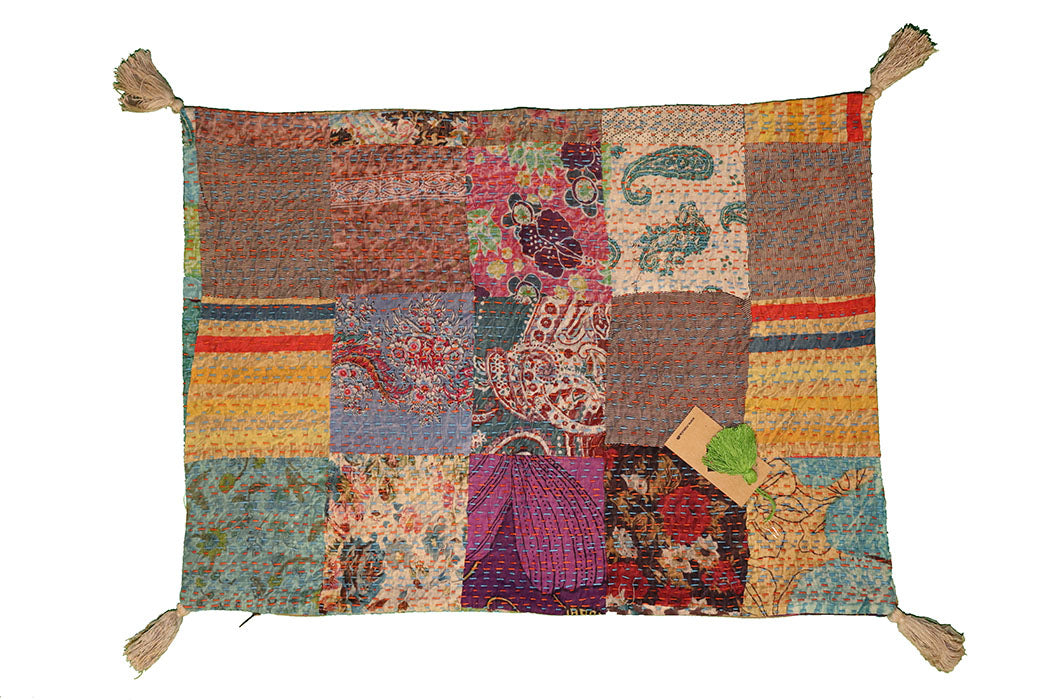 Kantha stonewash pude 50*70 cm, bomuld